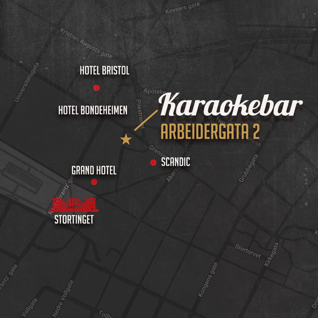 Map showing The Star in Arbeidergata 2, close to Stortinget